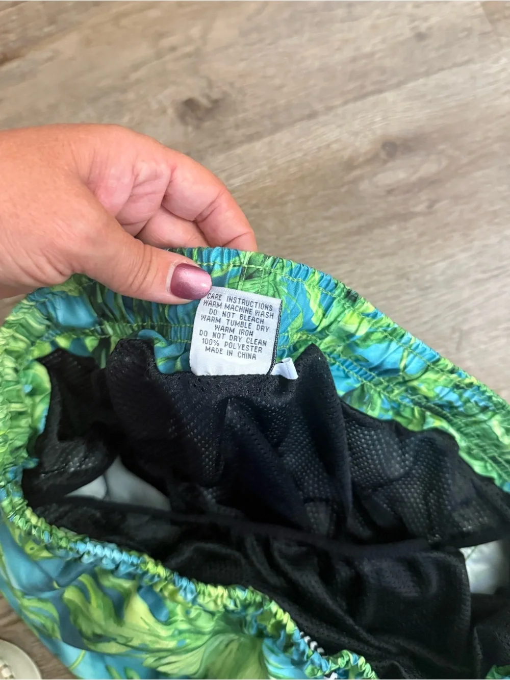 Franks Australia Green Tropical Leaf Print Swim Shorts